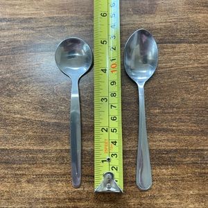 4/$15 two stainless demitasse spoons
